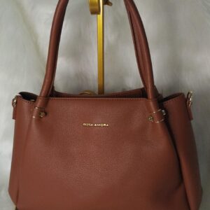 Bolsa Taurillon Grande Marrom de Ombro